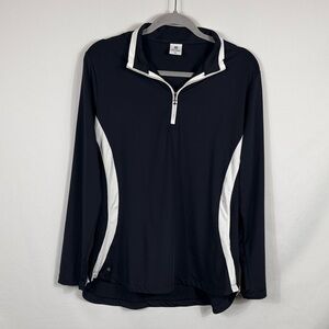 Daily Sports Black & White Long Sleeve Athletic Top. Golf. Womens XXL